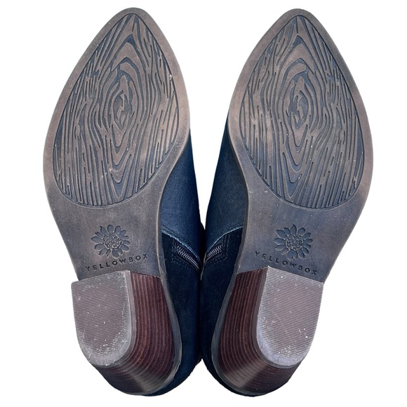 Yellow Box “Dannika” Women’s Black Leather Ankle Boots 9M EUC - Picture 11 of 13